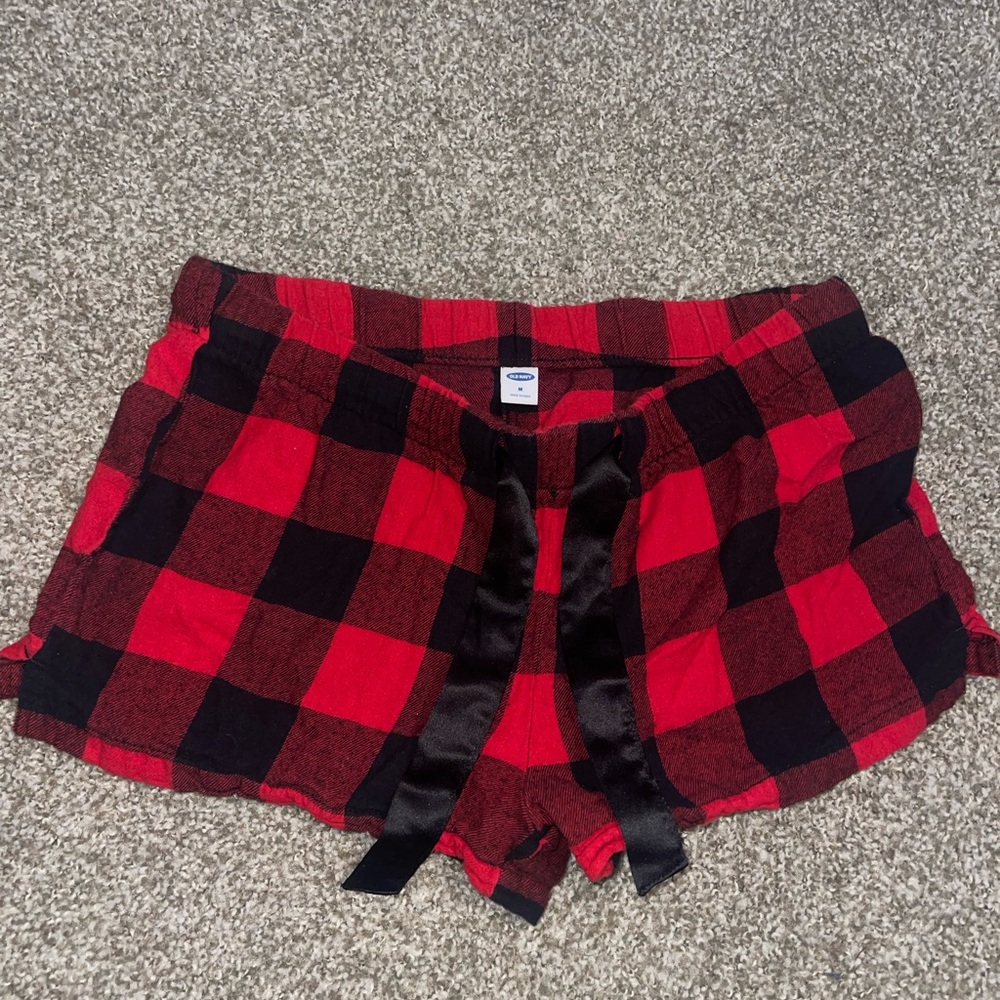 Old Navy Red and Black Checkered Shorts
